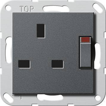 Gniazdo BS 13 A zab.dzieci wył System 55 antracytowy