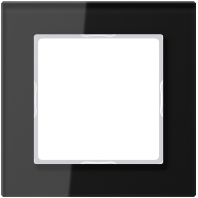 Ramka 1-krotna, szkło czarny