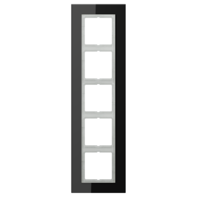 Ramka 5-krotna, szkło czarne