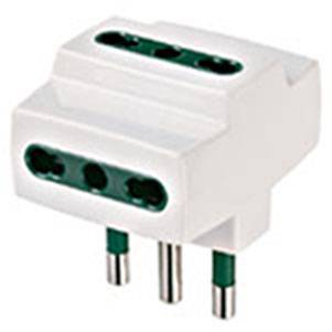 Multiprzejściówka, standard włoski S11/standard włoski P17/11 (3x), biały