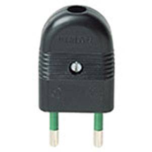 2P 10A axial plug black