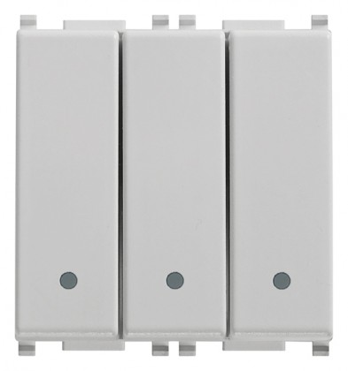 3 łączniki proste 1P 20AX, rozmiar 2M, srebrny