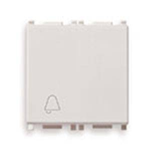 Przycisk 1P, NO, 10A, NO, symbol – dzwonek, 2M, biały