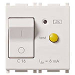 Wyłącznik różnocowo-prądowy 1P+N, 120-230V, 6mA, C16, 2M, srebrny