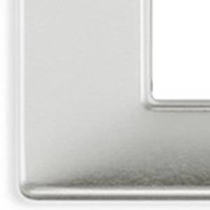 Ramka ozdobna, metal, 1M, szczotkowane aluminium