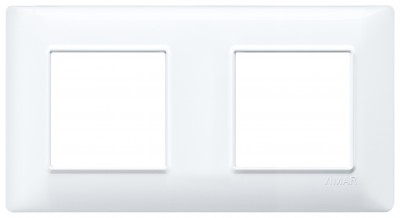 Ramka ozdobna, technopolimer, 4M (2+2), biały