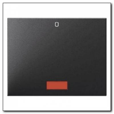 Klawisz z czerwoną soczewką i nadrukiem 