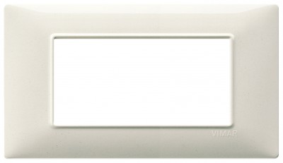 Ramka ozdobna, technopolimer, 4M, granitowy biały