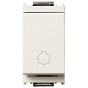 Przycisk 1P, NO, 10A, symbol - lampka, 1M, biały