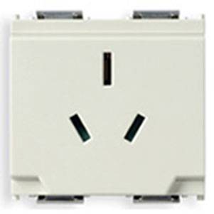 Gniazdo 2P+E, 10A, standard australijski, SICURY, 2M, biały