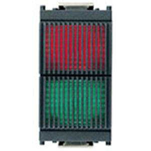 Podwójny wskaźnik świetlny, czerwony/zielony, 1M, antracyt