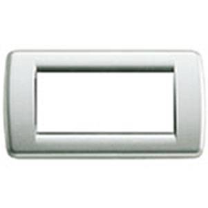 Ramka ozdobna, Round, metal, 4M, metaliczny srebrny