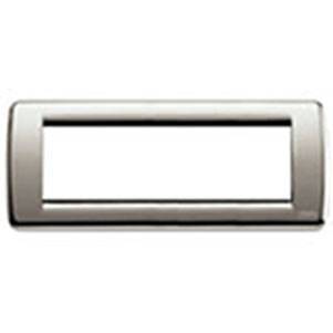 Ramka ozdobna, Round, metal, 6M, szczotkowany nikiel