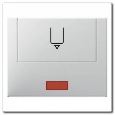 Łącznik na kartę hotelową-nasadka z nadrukiem i czerwoną soczewką; śnieżnobiały; K.1 Numer katalogowy: 16417109