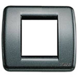 Ramka ozdobna, Round, metal, 1-2M, metaliczny antracyt