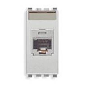Gniazdo komputerowe, RJ45, kat.5e, Panduit UTP, 1M, srebrny