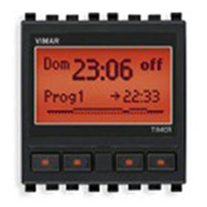 Zegar 1-kanałowy, styk przełączny, 2M, antracyt