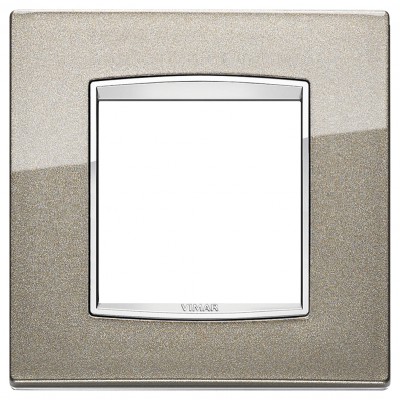 Ramka ozdobna Classic CHROME, 2M, metalowa, tytanowy