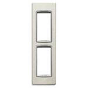 Ramka ozdobna, Classic, metal lakierowany, 2M (1+1), matowy srebrny