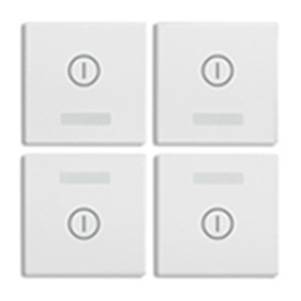 4 przyciski, 1M, Symbol I/O, biały