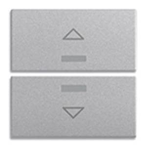 2 przyciski, 2M, symbol strzałek, srebrny