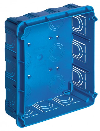 Puszka montażowa do ściany twardej, 18-21M, niebieska