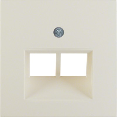 B.Kwadrat Element centralny do gniazda telefonicznego lub internetowego podwójnego, kremowy 5314098982