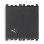 Przycisk dzwonkowy, NO, 10A, symbol lampki, 2M,antracyt