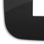 Ramka ozdobna Round, 1M-centralnie (do puszki fi60), technopolimer, czarny