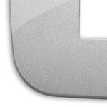 Ramka ozdobna Round, 7M, malowany technopolimer, srebrny