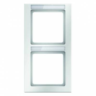 Ramka 2-krotna pionowa z polem opisowym mechanizmu; śnieżnobiały, aksamit; Q.1 Numer katalogowy: 10526099