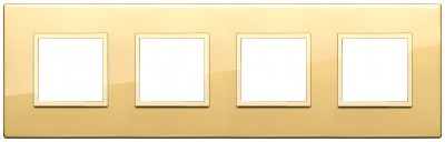 Ramka ozdobna 8M (2+2+2+2) 71mm polished gold