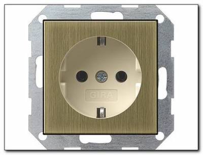 Gniazdo SCHUKO System 55 brąz/kremowy