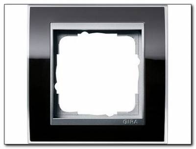 Ramka pojedyncza aluminiowy Gira Event Clear czarny