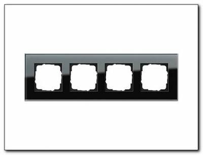 Ramka poczwórna Gira Esprit Szkło czarne