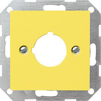 Osłona+płytka mont. przycisk z 22,5 mm System 55 żółta