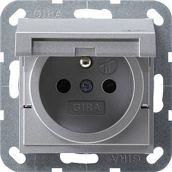 Gniazdo z bolcem z kl. i ochr.dz. System 55 kolor alu