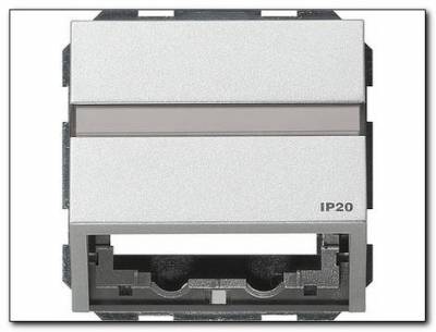 Uniwersalna osłona z płytką moc. Gira TX_44 kolor alu