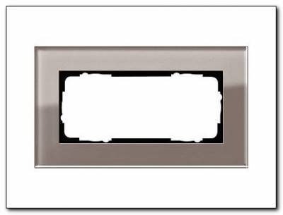 Ramka podwójna bez przegrody Gira Esprit Szkło umbra