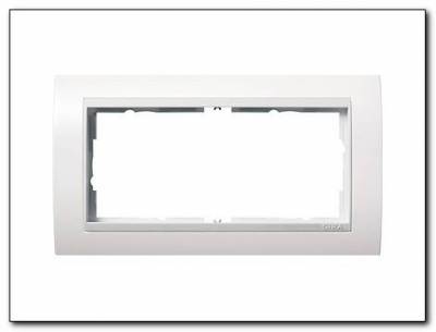 Ramka 2x b.most.śr. do białych Gira Event biały matowy