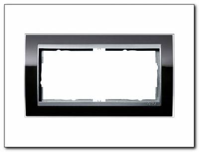 Ramka 2x b.most.śr. aluminiowy Gira Event Clear czarny