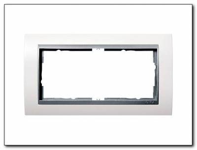 Ramka 2x b.most.śr. aluminiowy Gira Event biały