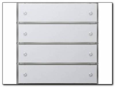 KNX Czuj przycisk 3 Komfort poczwórny Gira F100 biały