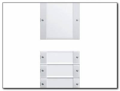 Zestaw przełączn. poczw. opis System 55 przezr./biały