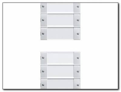 Zestaw przełączn. sześciokrotna opis System 55 przezr./biały