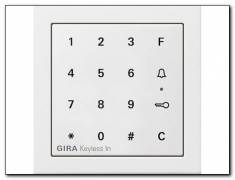 Keyless In klaw.kod. Gira F100 biały