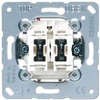 Mechanizm łącznika podwójnego z podświetleniem