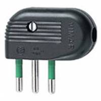 2P+E 10A 90°-plug black