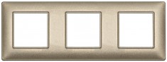 Ramka ozdobna, technopolimer 6M (2+2+2) 71mm metall.bronze