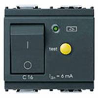 Wyłącznik różnocowo-prądowy 1P+N, 120-230V, 6mA, C16, 2M, antracyt